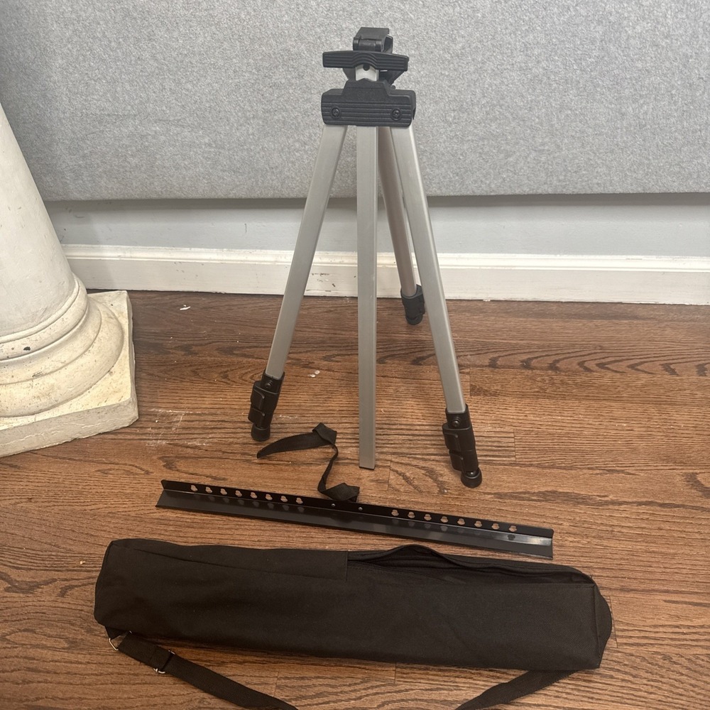 Tripod Easel Stand For Painting 48 in Open Horizontal Metal Bar Carrying Bag‎
